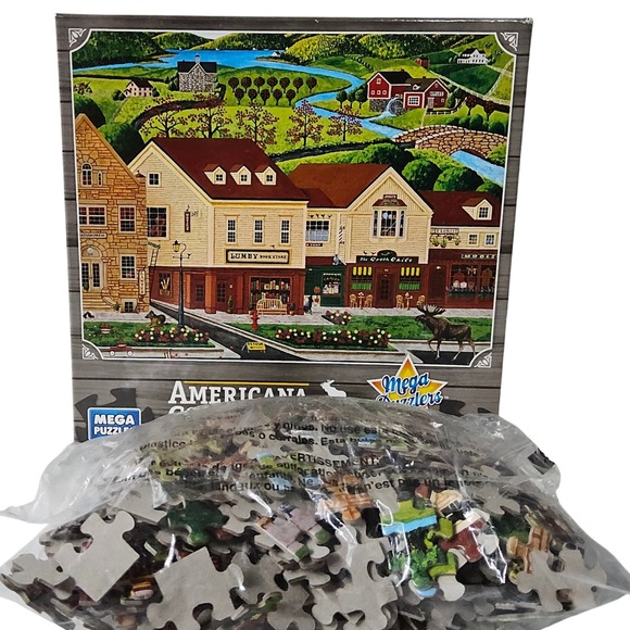 Mega Puzzles Americana Collection Moose Stroll 500‎ Piece Jigsaw Puzzle - Picture 1 of 11
